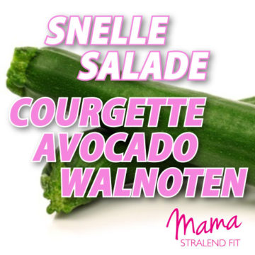 Snelle salade van courgette, avocado en walnoten